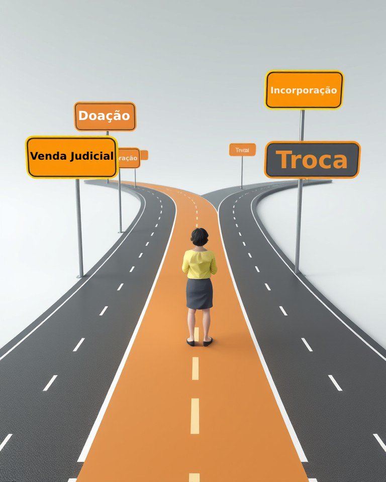 Arte conceitual mostrando os diferentes caminhos possíveis na venda de imóveis, incluindo exceções ao direito de preferência.