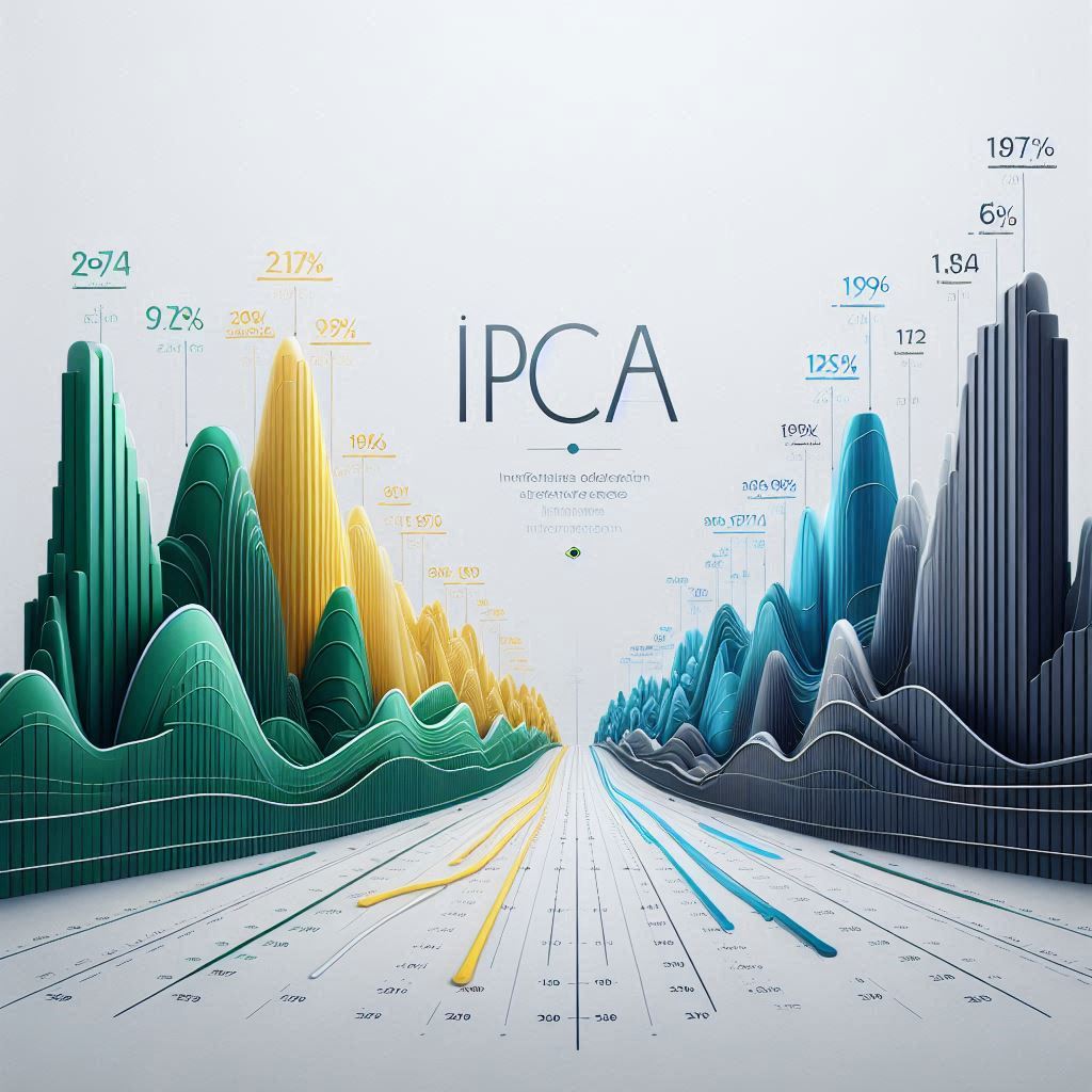 Evolução histórica do IPCA ao longo dos anos.