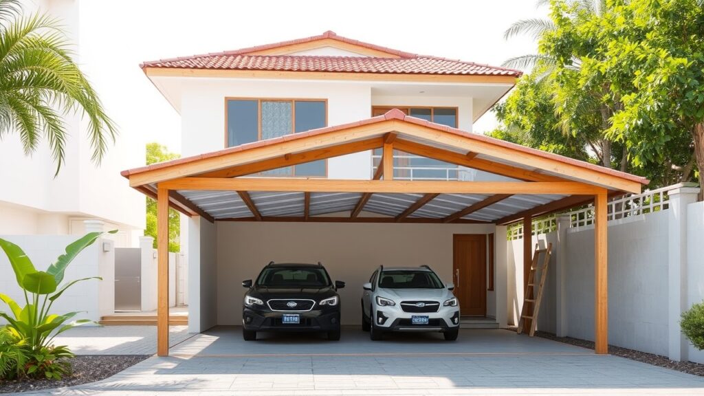 Instalação de cobertura para vaga de garagem em imóvel alugado