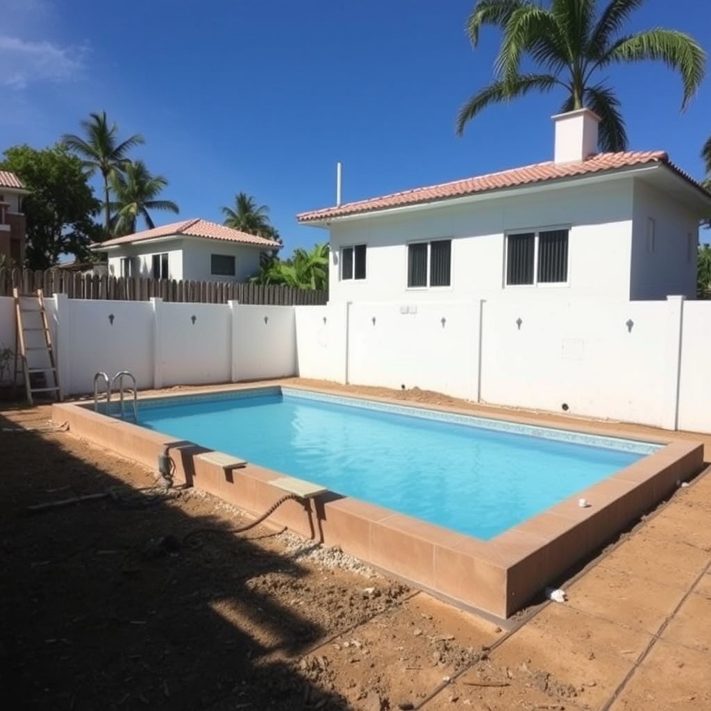 Construção de piscina em imóvel alugado