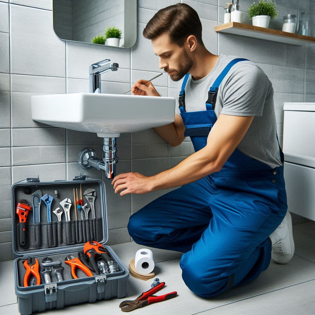 Pequenos reparos sendo feitos em imóvel antes da locação