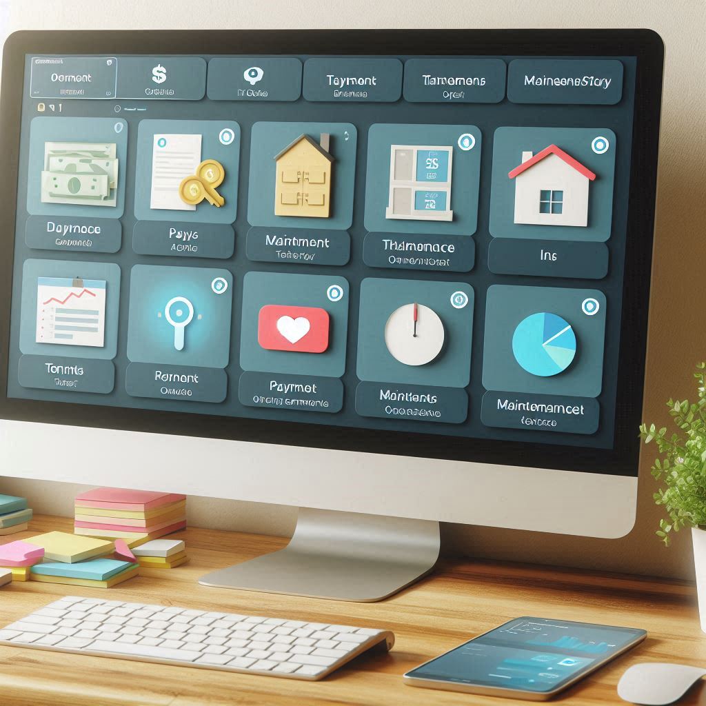Interface de software de gestão de imóveis