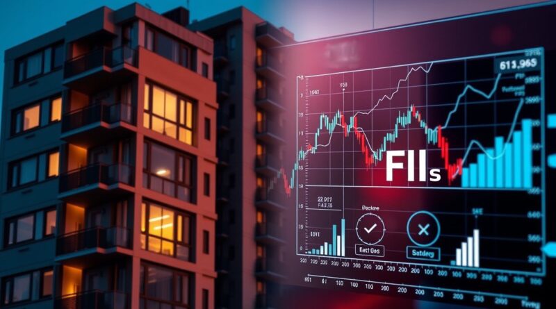 Comparação visual entre imóveis físicos e fundos de investimento imobiliário