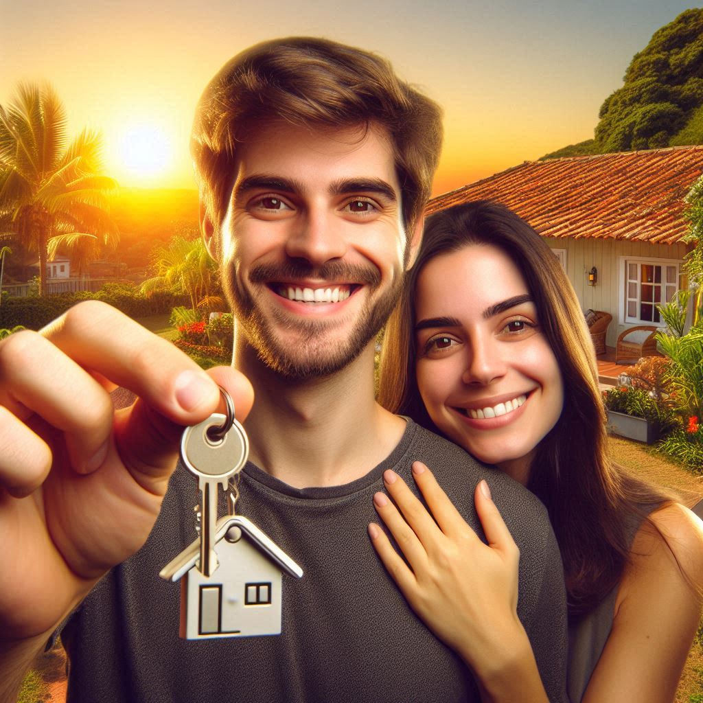 Visita guiada a um imóvel para alugar, com atenção aos detalhes