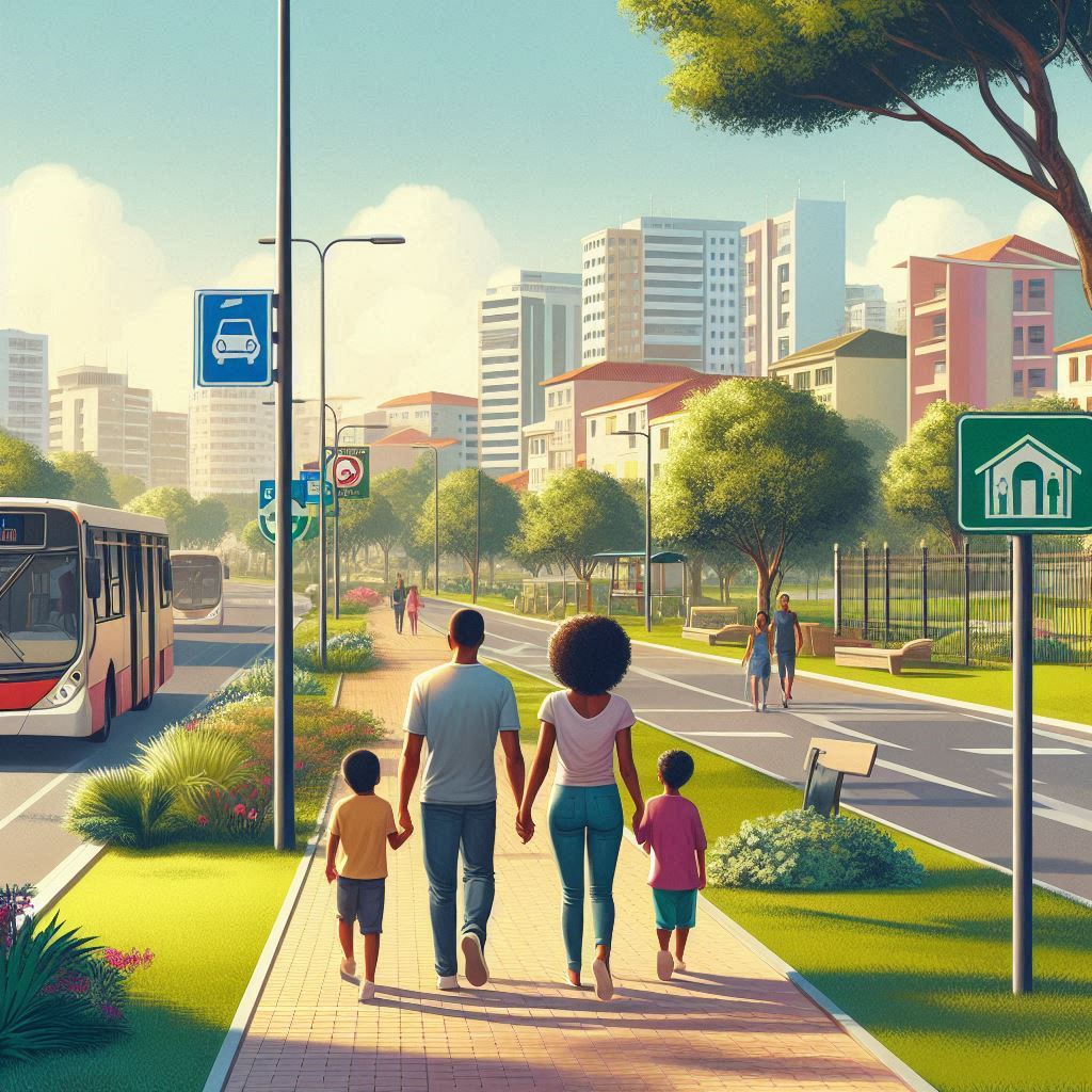 amília aproveitando um bairro com boa infraestrutura e qualidade de vida