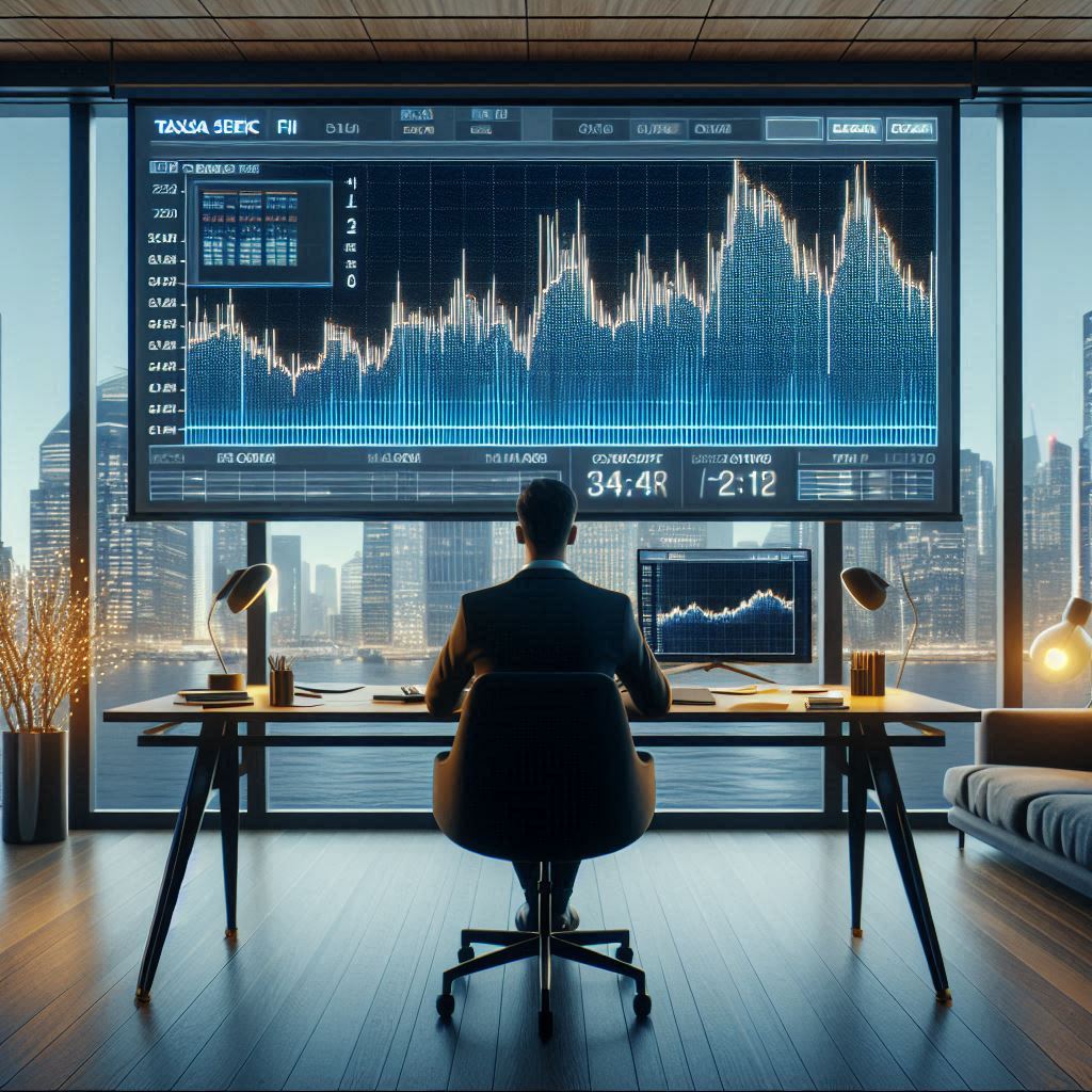 Investidor analisando oportunidades em ações e fundos imobiliários.