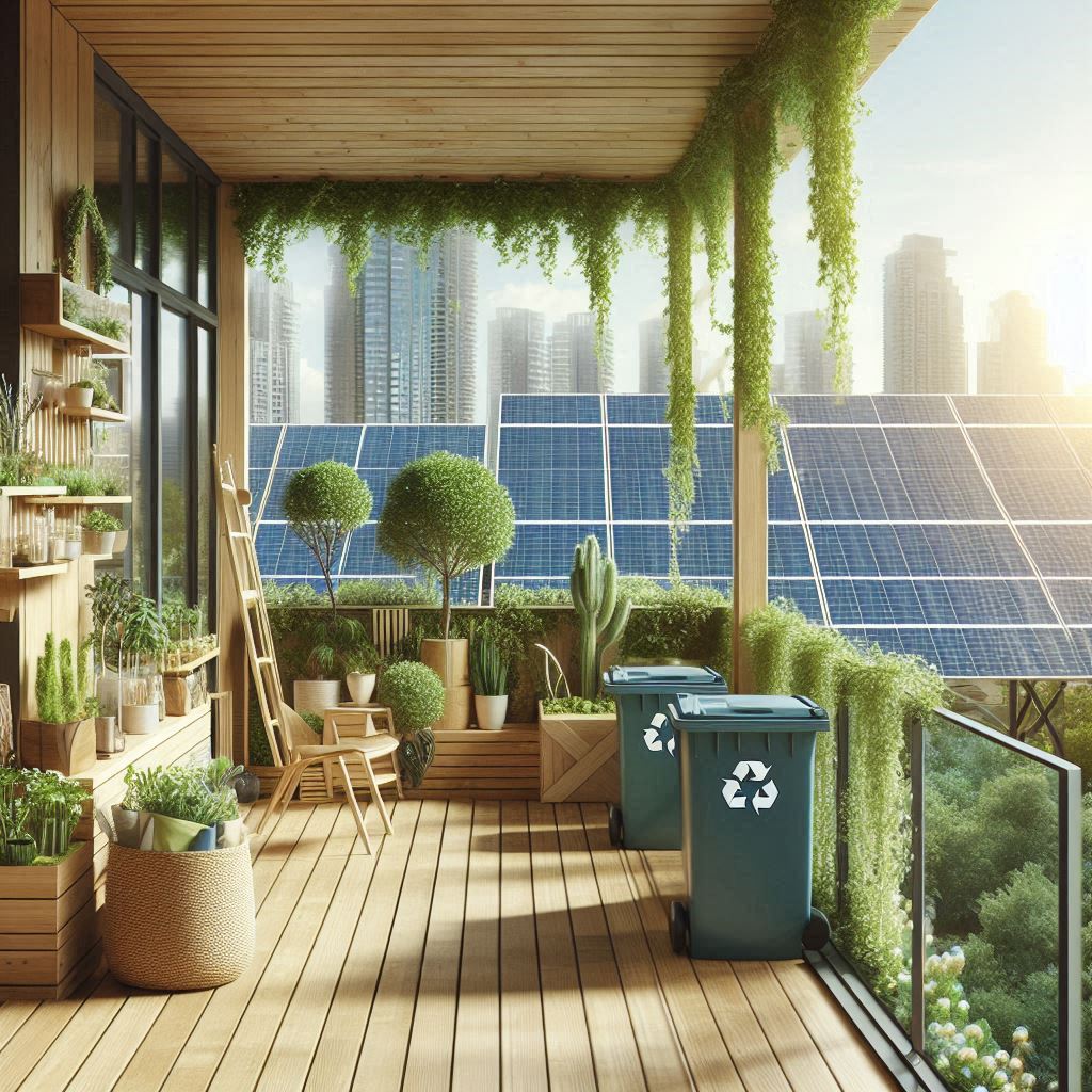 Apartamento sustentável com energia solar e coleta seletiva