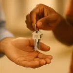 Entrega simbólica das chaves entre locador e locatário ao término do contrato