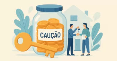 Arte conceitual sobre devolução da caução após entrega das chaves em contrato de aluguel