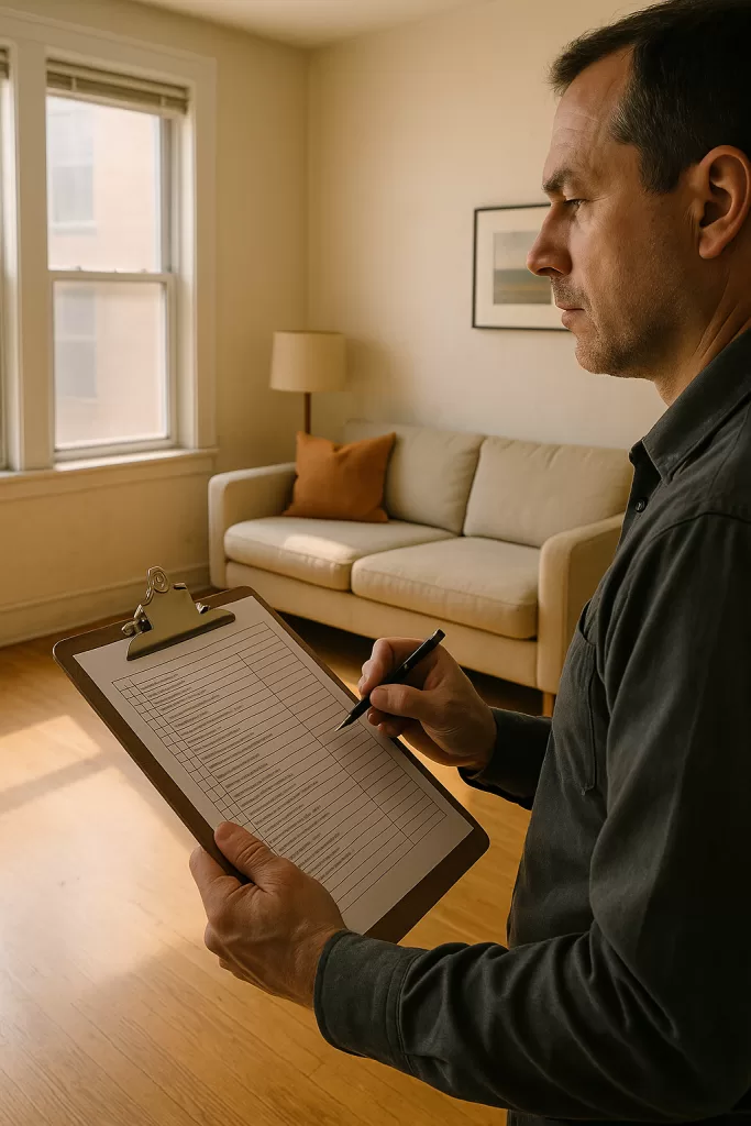 Vistoria inicial e final de imóvel com checklist detalhado