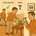 Desenho mostrando locatário cuidando do imóvel alugado