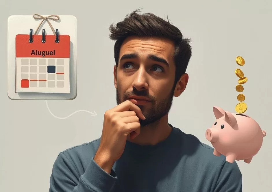 Pessoa analisando opções entre adiantar pagamento ou investir