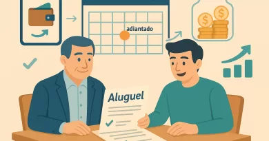 : Ilustração de inquilino propondo o adiantamento do aluguel ao locador