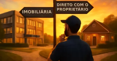 Pessoa em dúvida entre alugar com imobiliária ou direto com o proprietário
