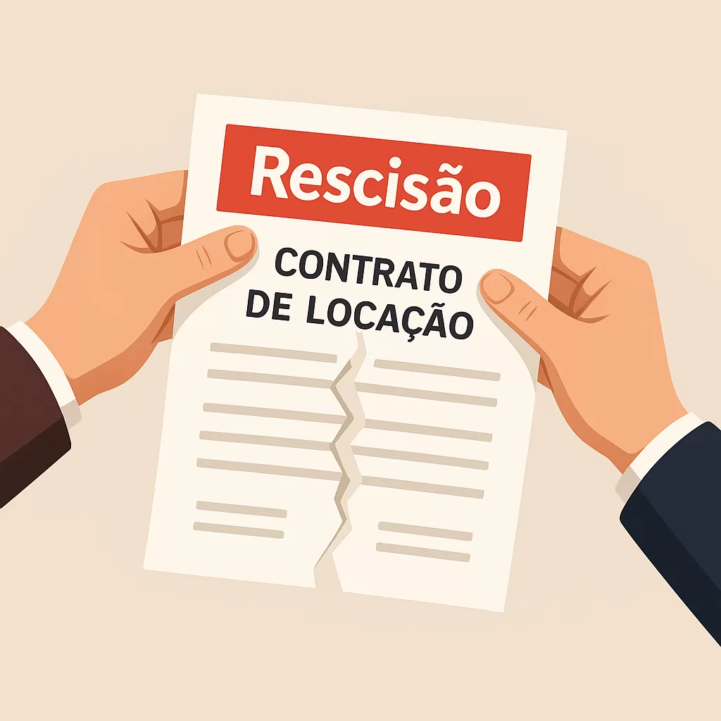 Ilustração simbólica de contrato sendo rasgado ou rescindido