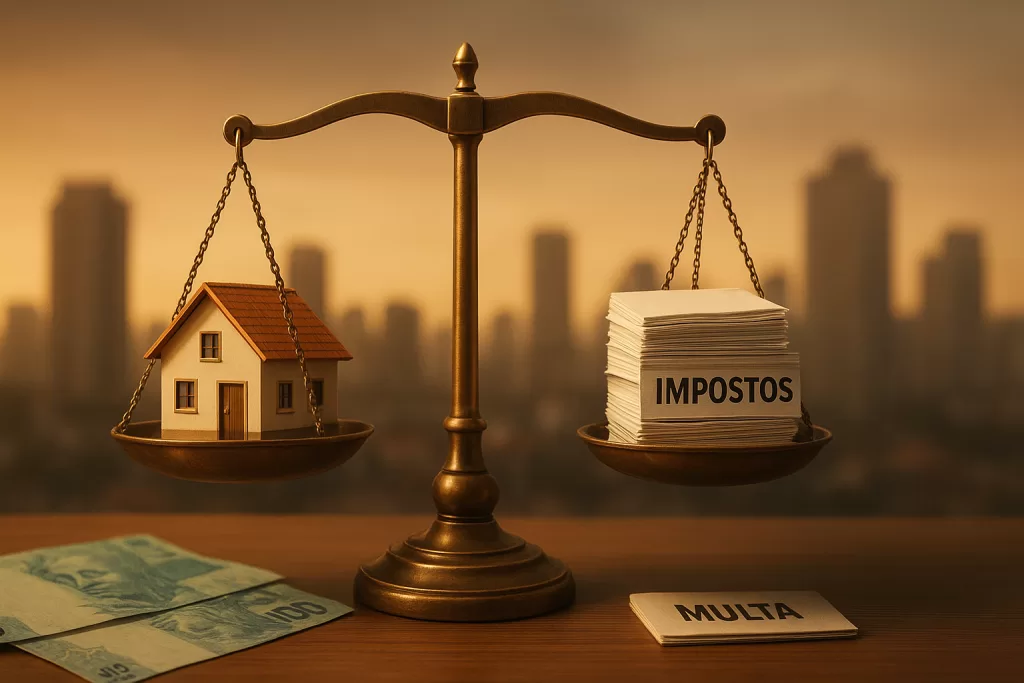 Representação do risco fiscal de proprietários que recebem aluguel informalmente.