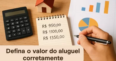 Desenho ilustrativo de cálculo de aluguel e análise de mercado