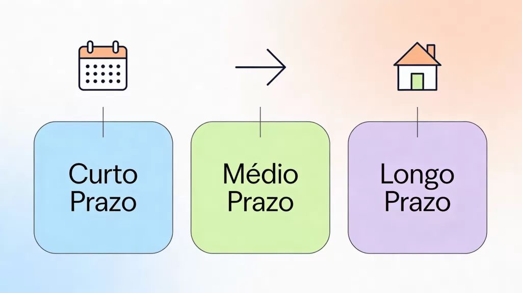 Comparação visual entre contratos curtos e longos de locação