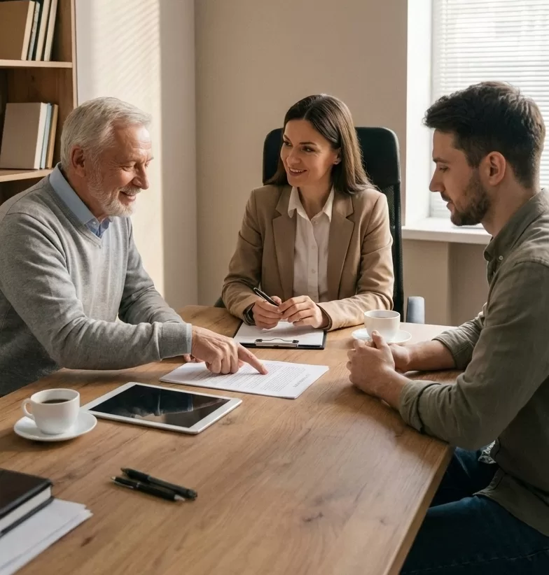 Imobiliária atuando como mediadora na rescisão de contrato de locação