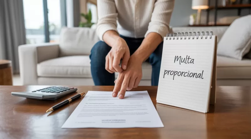 Cálculo da multa por rescisão antecipada em contrato de aluguel residencial