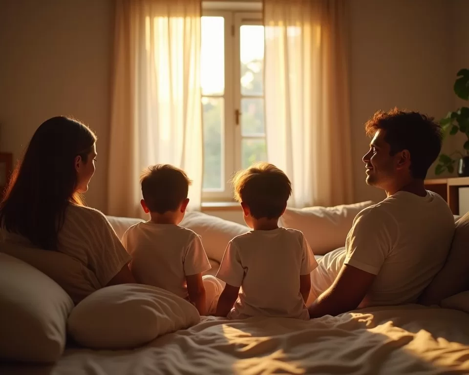 Família vivendo em imóvel alugado com segurança jurídica e estabilidade.