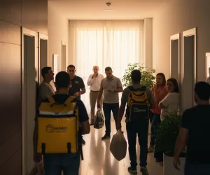 Circulação excessiva de pessoas em condomínio residencial