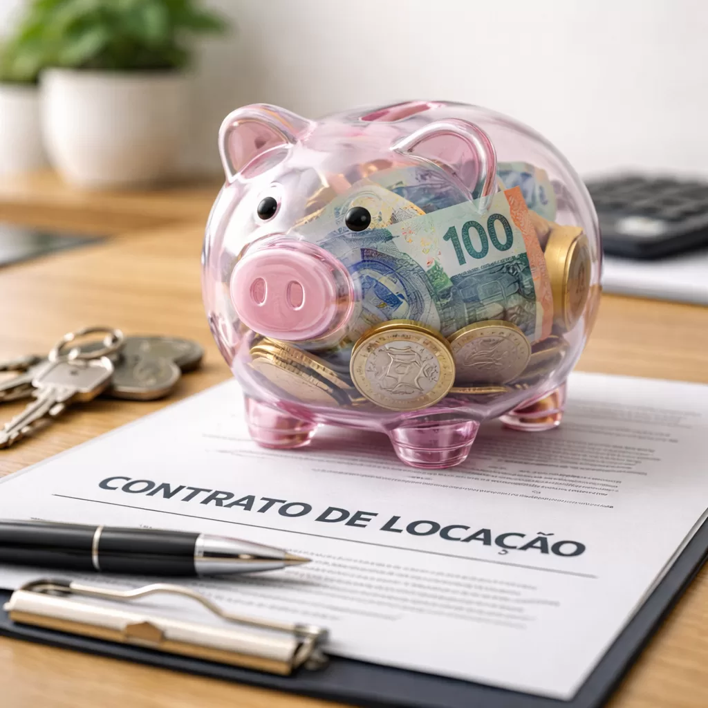 Representação da caução em dinheiro como garantia locatícia