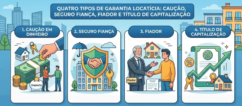 Caução em Dinheiro, Seguro Fiança, Fiador e Título de Capitalização: Entenda as Garantias Locatícias