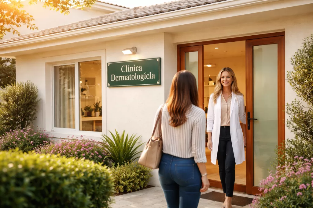 Imóvel residencial sendo utilizado como espaço comercial com placa de atendimento