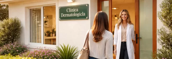 Imóvel residencial sendo utilizado como espaço comercial com placa de atendimento