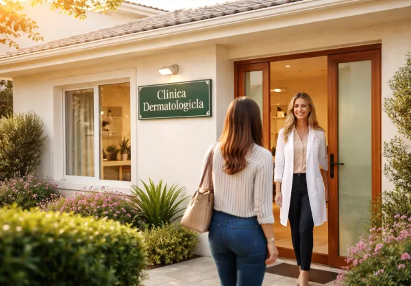 Imóvel residencial sendo utilizado como espaço comercial com placa de atendimento